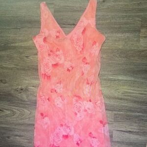 Jodi Kristopher Coral Floral Midi Dress